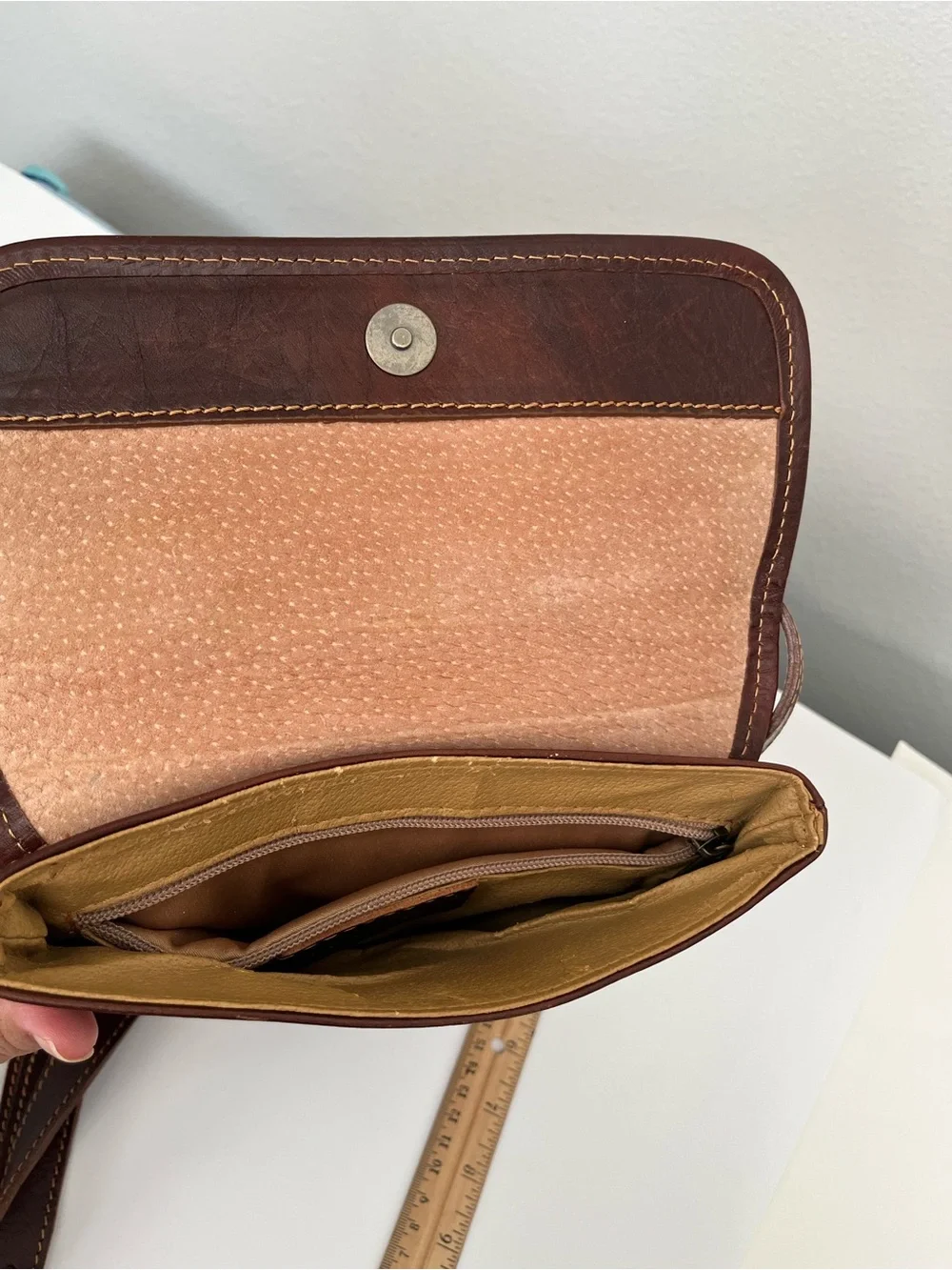 Genuine Leather Crossbody Bag Vintage Messenger Purse